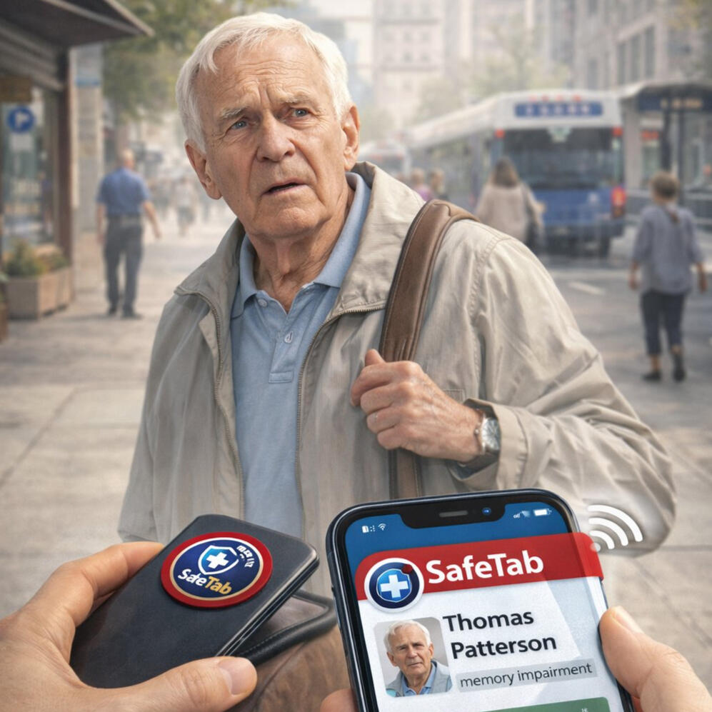 A lost senior with dementia